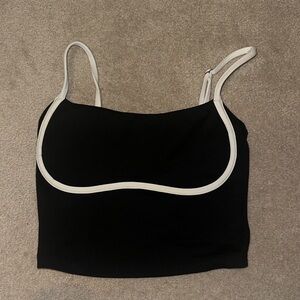 Hollister Black and White Tank Top